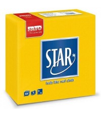 Fato Star citrom színű textilhatású szalvéta 38x38cm 2rtg.30 cs Fato Star citrom színű textilhatású szalvéta 38x38cm 2rtg.30 cs