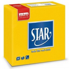 Fato Star citrom színű textilhatású szalvéta 38x38cm 2rtg.30 cs Fato Star citrom színű textilhatású szalvéta 38x38cm 2rtg.30 cs