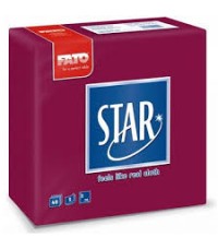 Fato Star bordó színű textilhatású szalvéta 38x38cm 2rtg. Fato Star bordó színű textilhatású szalvéta 38x38cm 2rtg.
