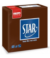 Fato Star csokoládé textilhatású szalvéta 38x38cm 2rtg-30-cs Fato Star csokoládé textilhatású szalvéta 38x38cm 2rtg-30-cs