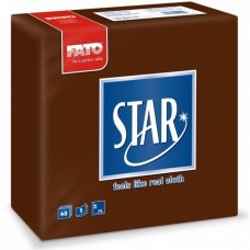 Fato Star csokoládé textilhatású szalvéta 38x38cm 2rtg-30-cs Fato Star csokoládé textilhatású szalvéta 38x38cm 2rtg-30-cs