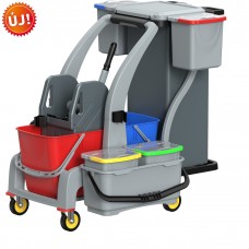 RS/Ecofix Multi Pro takarítókocsi, 2x30l vödör, 4xx8l vödör, zsáktartó 