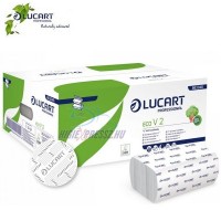 LUCART ECO V2 Környezetbarát kéztörlő V-hajtogatott papír fehér 20cs.