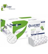 LUCART ECO V2 Környezetbarát kéztörlő V-hajtogatott papír fehér 20cs.