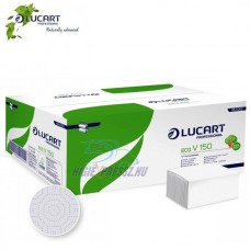 LUCART ECO V150  V-hajtogatott kéztörlő fehér 20cs.