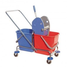 Felmosókocsi kétvödrös krómozott 2x25L Felmosókocsi kétvödrös krómozott 2x25L