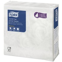 Tork szalvéta fehér textilhatású Dinner Elegance 39x39cm 1rtg.