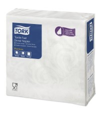 Tork szalvéta fehér textilhatású Dinner Elegance 39x39cm 1rtg.