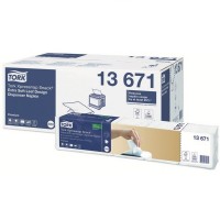 Tork adagolós szalvéta levélmintás Xpressnap(R) Snack Premium Extra Soft 2rtg.N10