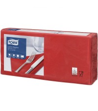 Tork szalvéta piros Lunch 33x33cm 2rtg.
