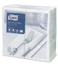 Tork szalvéta fehér Dinner Soft 39x39cm 3 rtg.