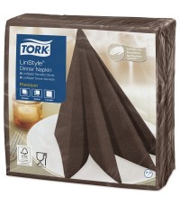 Tork Linstyle(R) szalvéta barna Dinner 39x39cm 1 rtg.